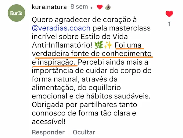 Masterclass - Estilo de Vida Anti-Inflamatório 18 Testemunho 05 - Masterclass 25ABR
