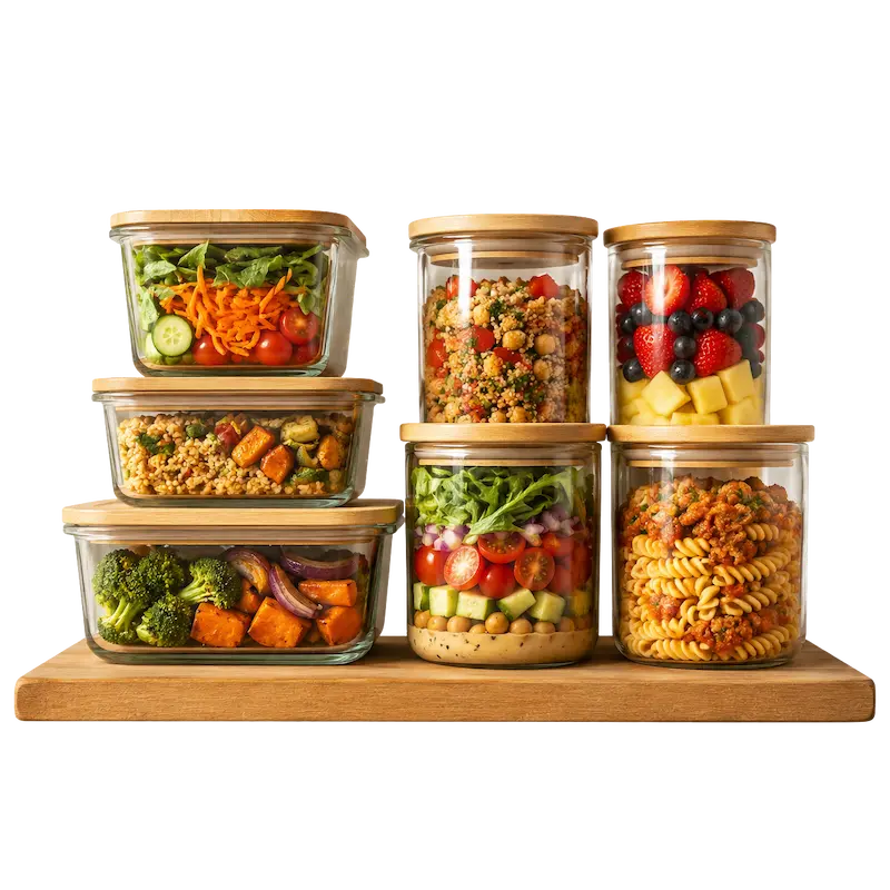 Cozinha Anti-Inflamatória: 5 trocas práticas 2 Recipientes de vidro substituem o tupperware de plástico para evitar microplásticos na comida
