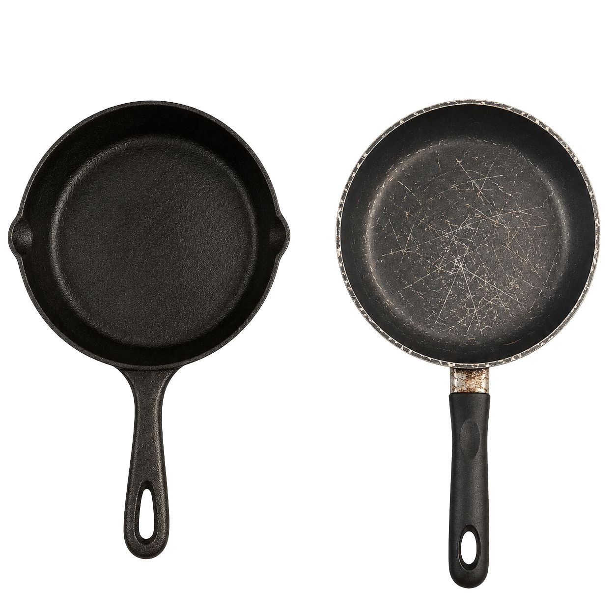 Cozinha Anti-Inflamatória: 5 trocas práticas 1 Frigideira de ferro fundido como alternativa segura ao teflon e aos PFAS na cozinha sem tóxicos