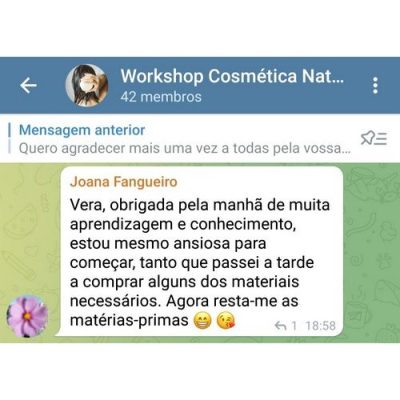 Testemunho26 - Workshop Cosmética Natural - Vera Dias Health Coach