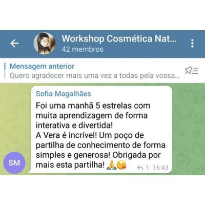 Testemunho27 - Workshop Cosmética Natural - Vera Dias Health Coach
